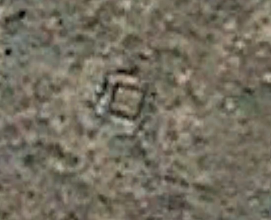 Close up aerial of the cemetery