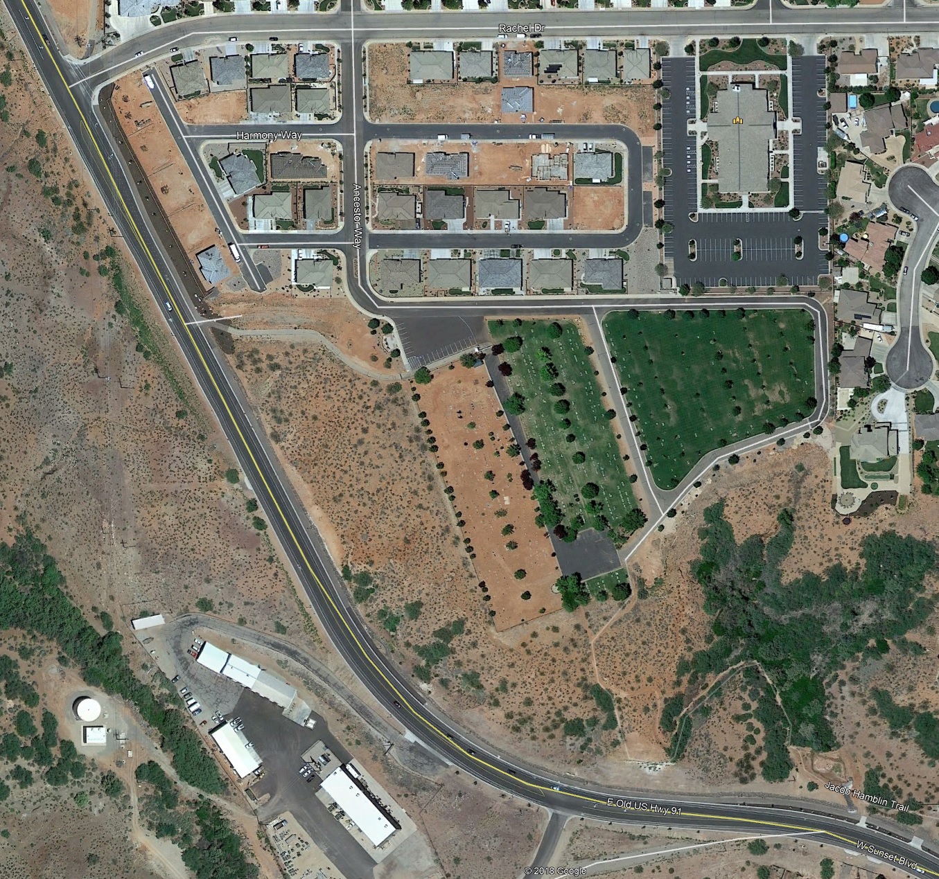 Aerial view of the Santa Clara Cemetery