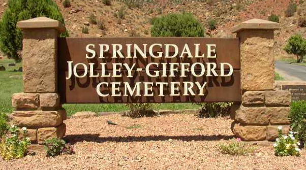 Springdale Cemetery sign