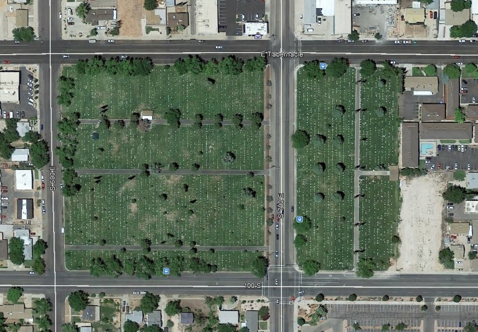 Aerial view of the St. George Cemetery