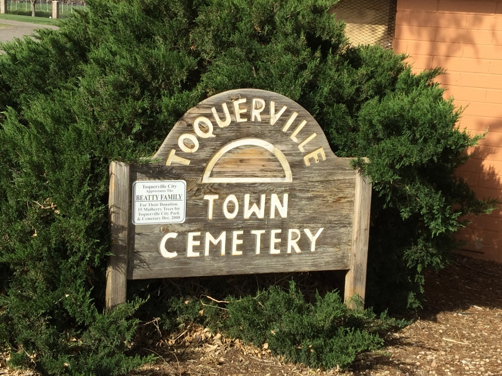 Toquerville Town Cemetery Sign