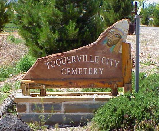 Toquerville City Cemetery Sign