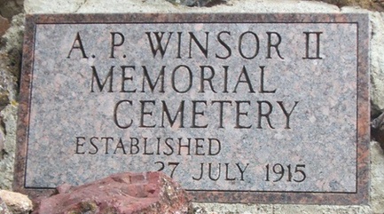A. P. Winsor II Memorial Cemetery plague
