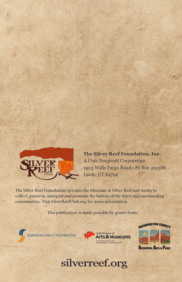 Back cover of the Beal Silver Reef book