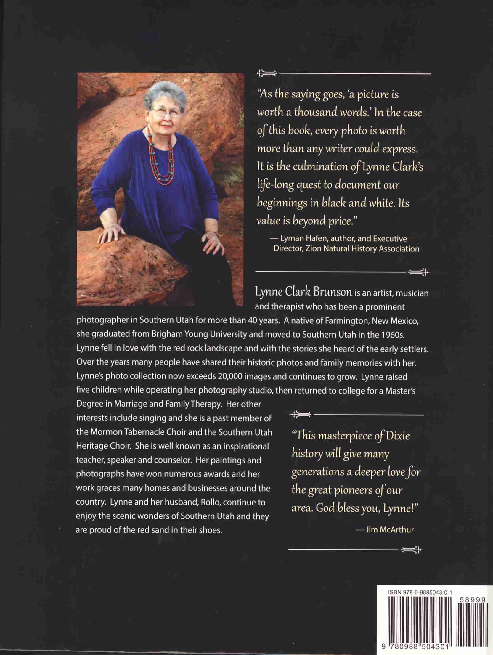 Back cover of Images of Faith: A Pictorial History of St. George, Utah