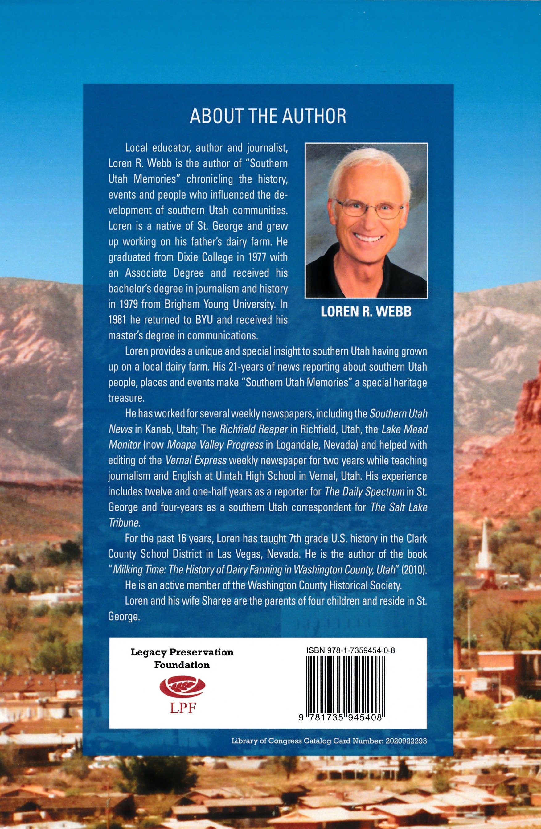 Back cover of the book