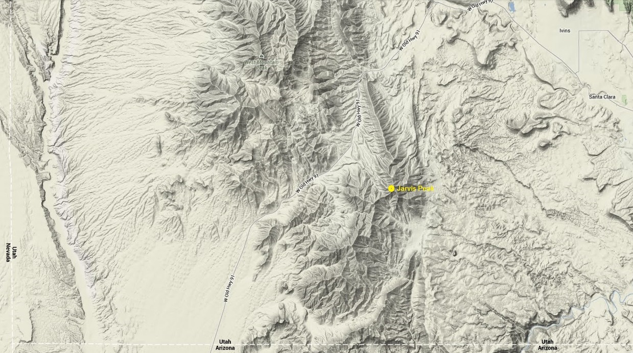 Jarvis Peak topographic map
