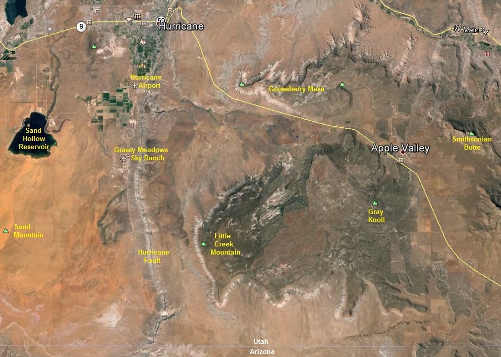 Little Creek Mountain area map