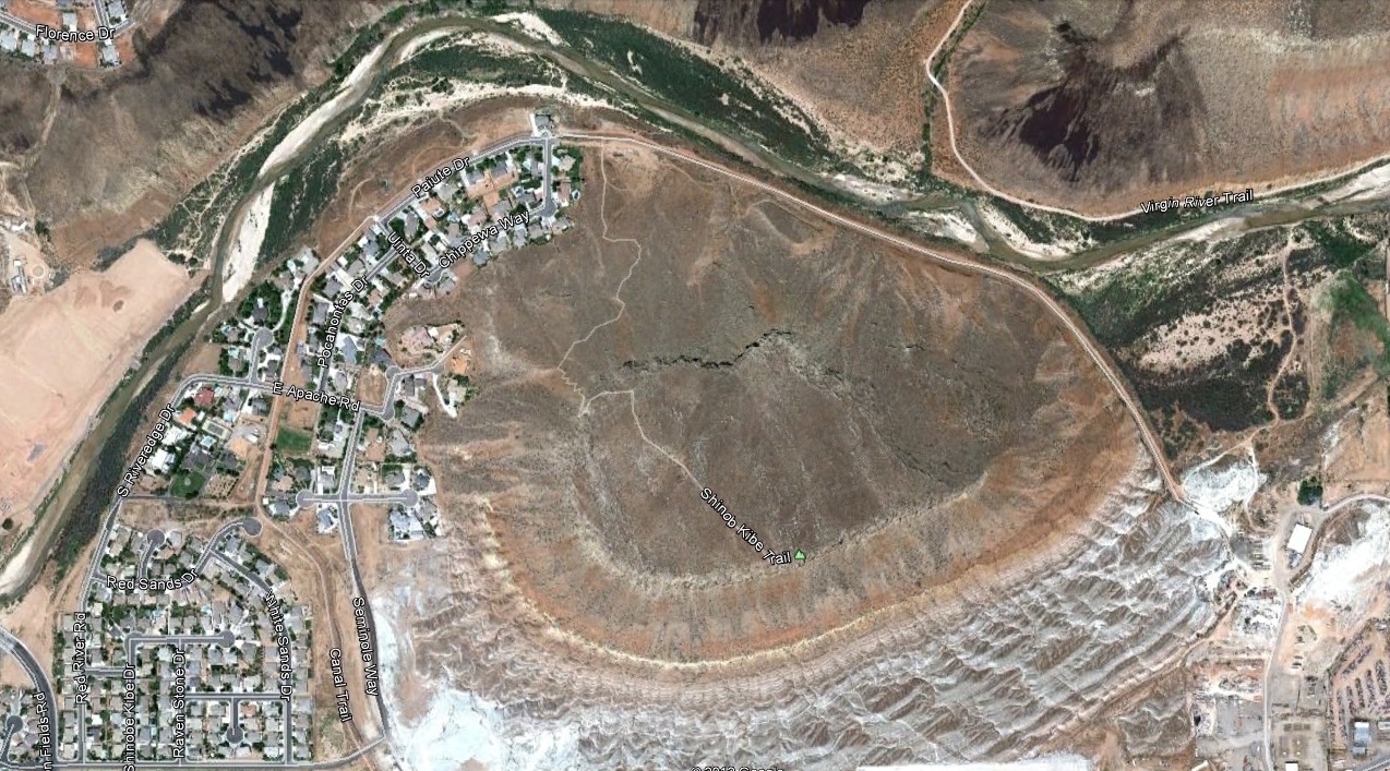 Aerial view of Shinob Kibe and the surrounding area