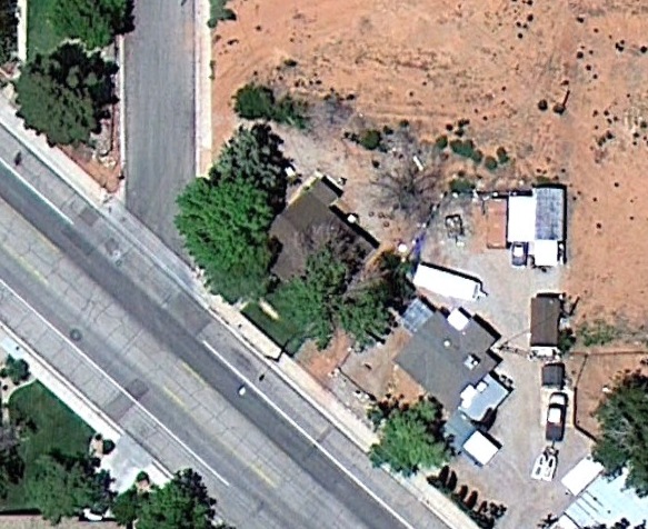 Aerial photo of the Erastus & Grace Higgins home