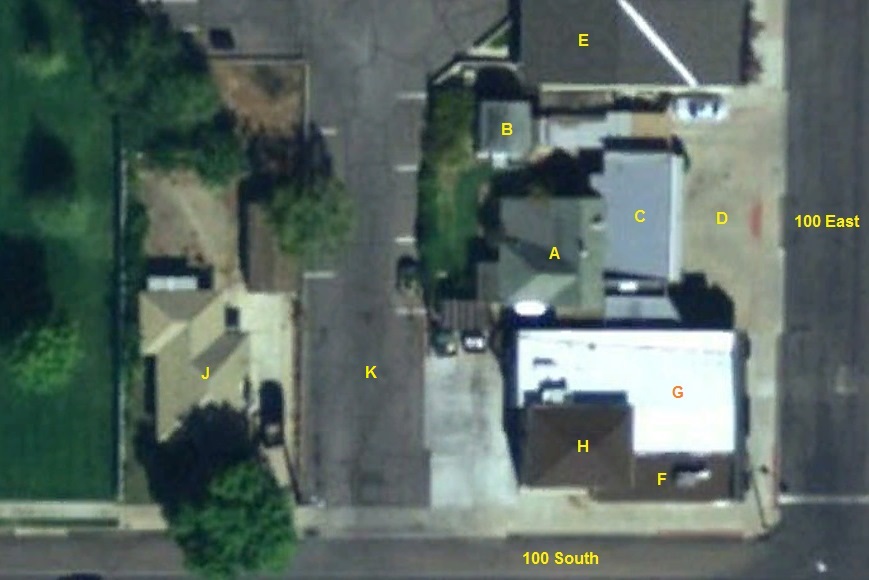Aerial view of the Orin Woodbury property
