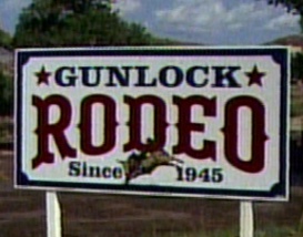 Gunlock Rodeo Sign