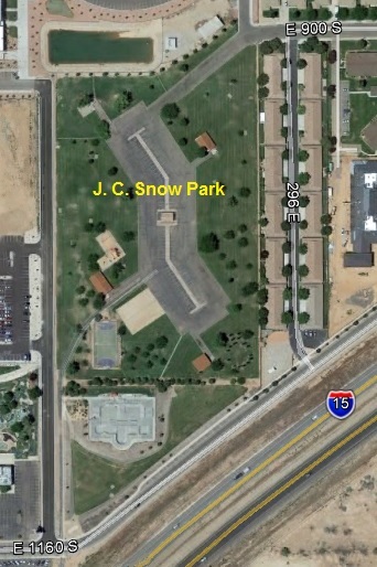 Aerial view of J. C. Snow Park