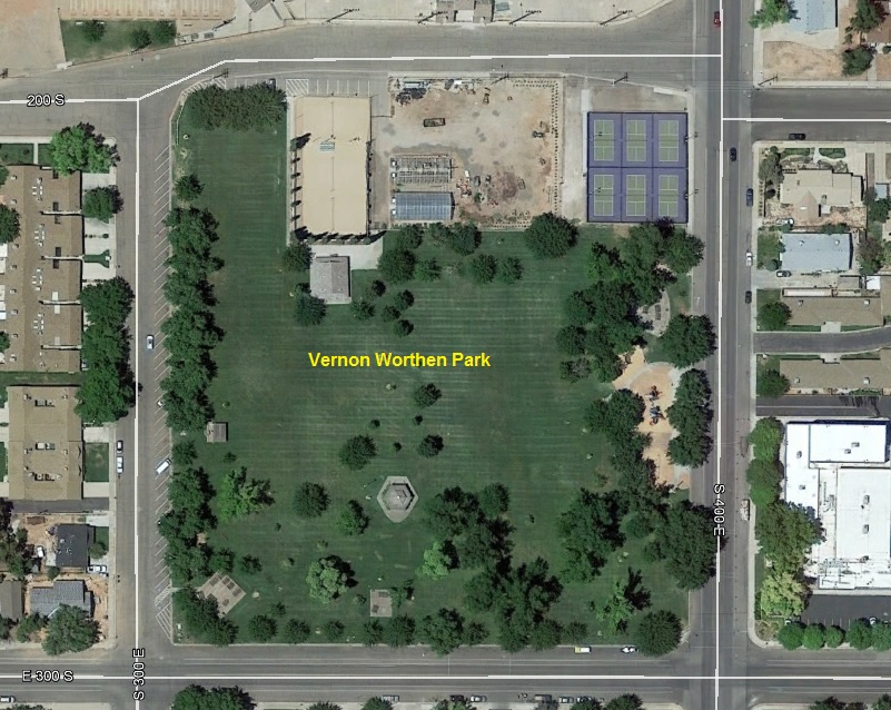 Aerial view of Vernon Worthen Park