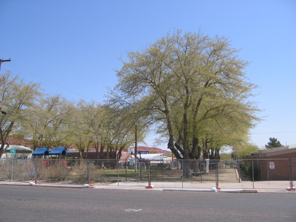 Photo of the back of the old West Elementary School in St George