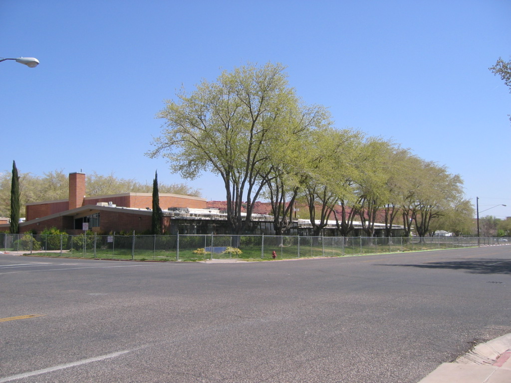 Photo of the west and south sides of the old West Elementary School in St George