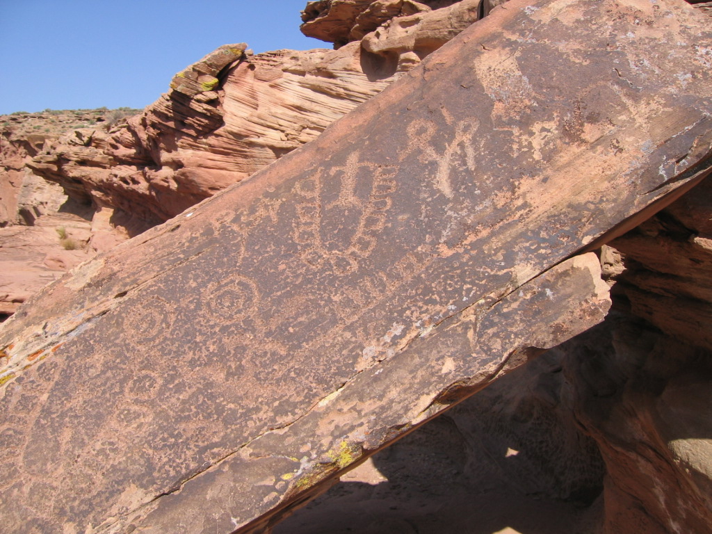 Photo of some petroglyphs a little west of Fort Pearce