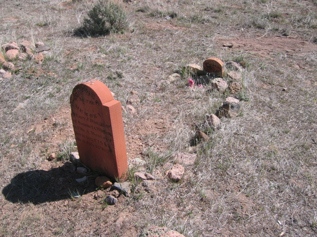 Photo of a grave with headstone and footstone at the Hamblin Cemetery
