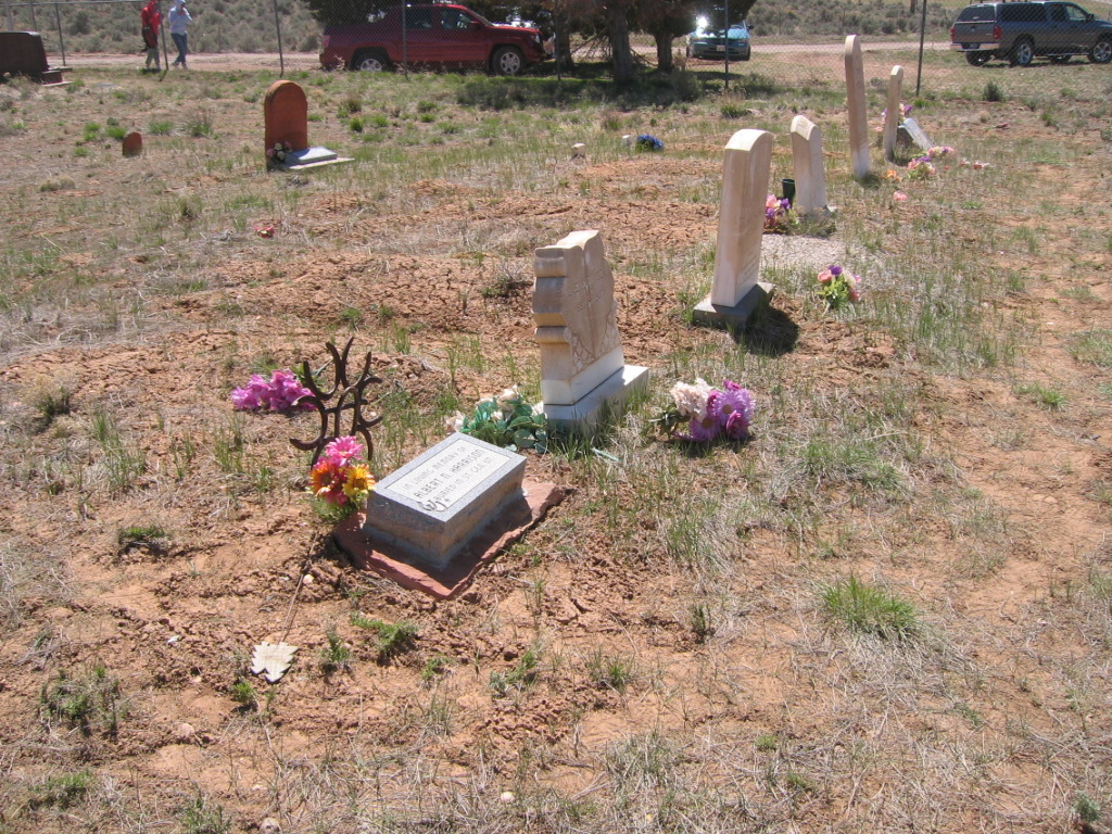 Photo of a group of graves at the Pinto Cemetery