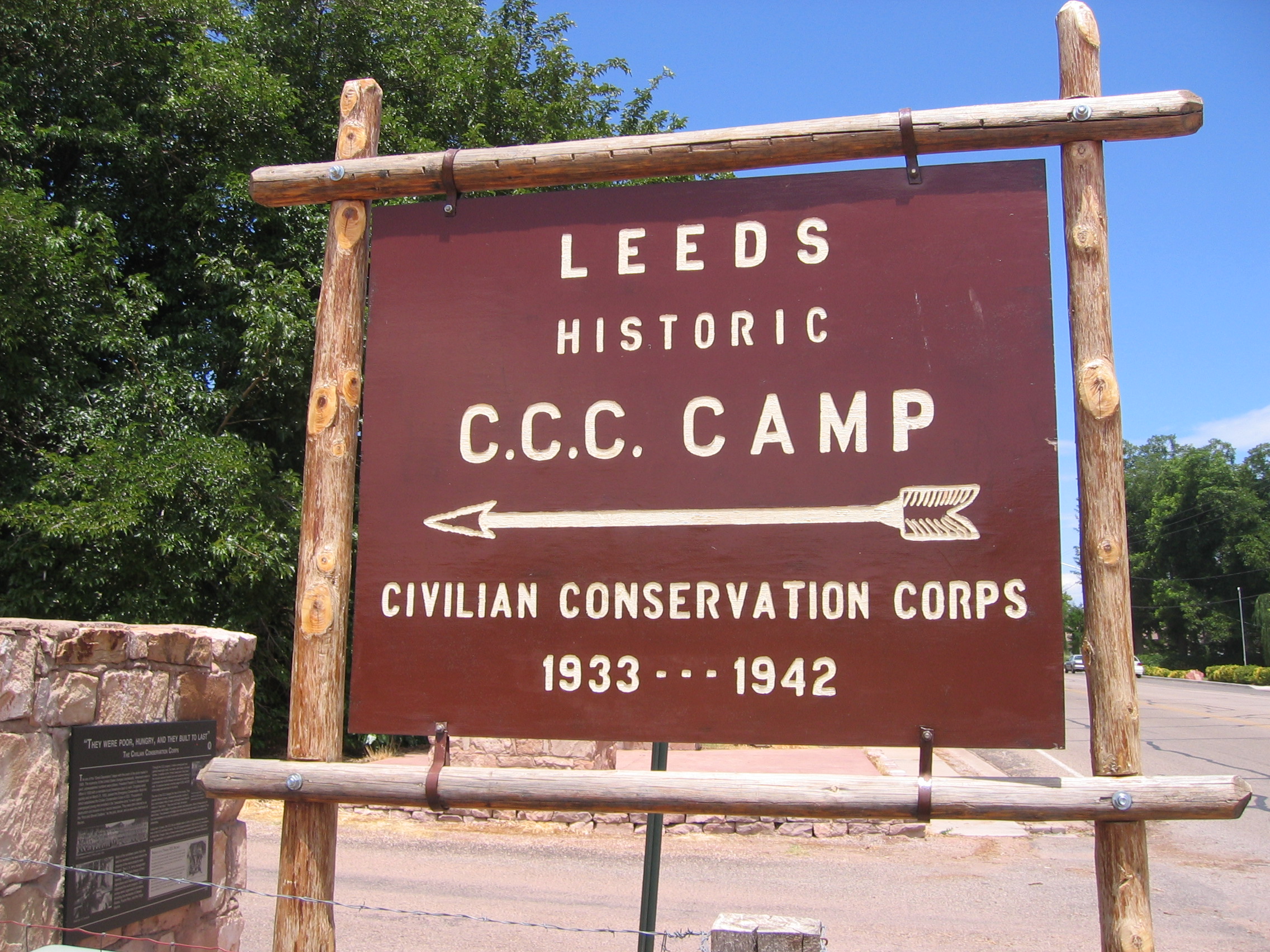 WCHS-00160 Leeds CCC Camp sign