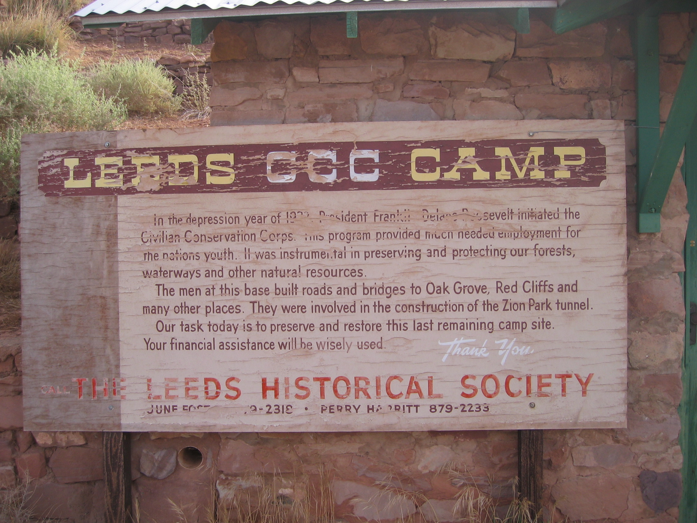 WCHS-00162 National Register Sign for the Leeds CCC Camp