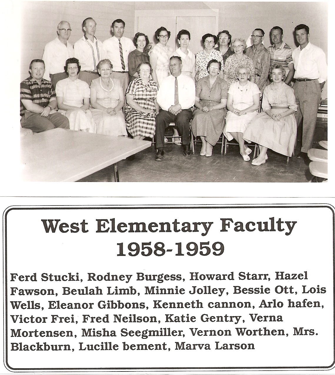 WCHS-00224 West Elementary School 1958-1959 Faculty