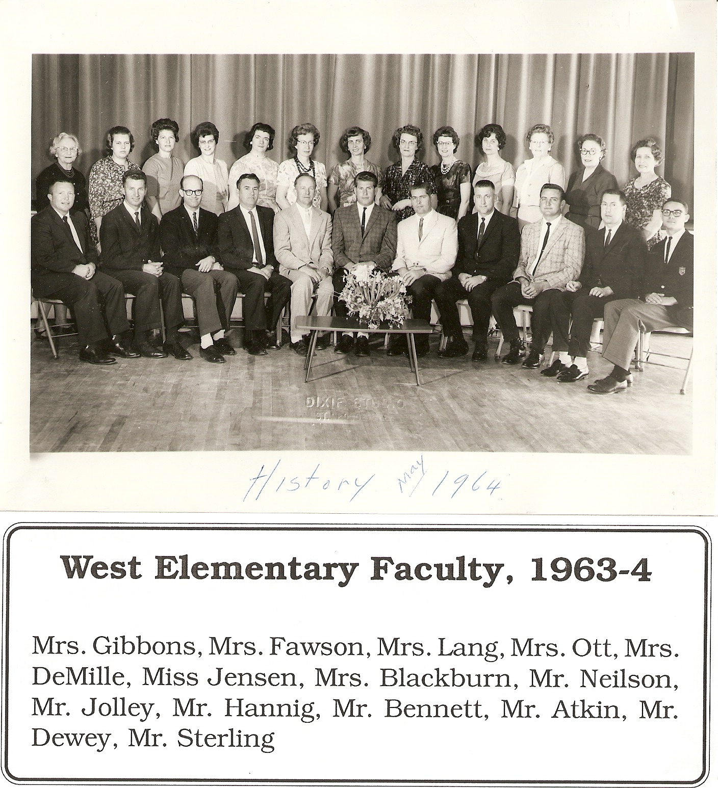 WCHS-00229 West Elementary School 1963-1964 Faculty
