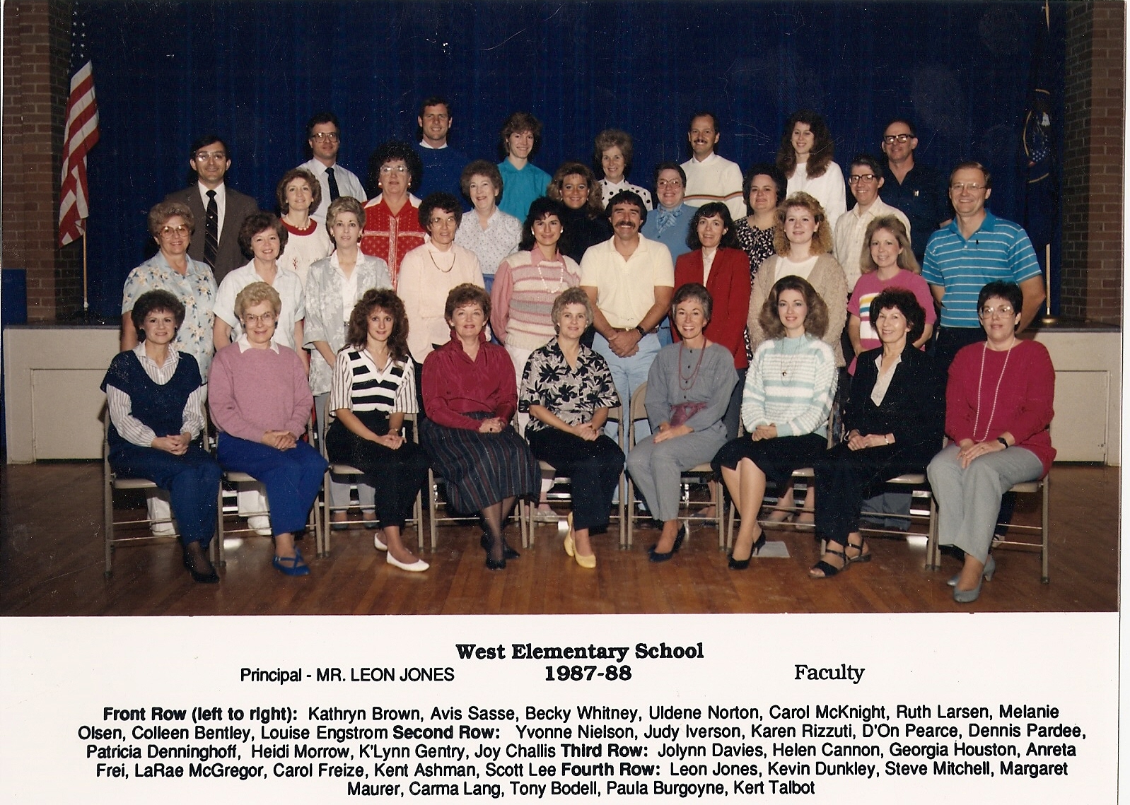 WCHS-00244 West Elementary School 1987-1988 Faculty