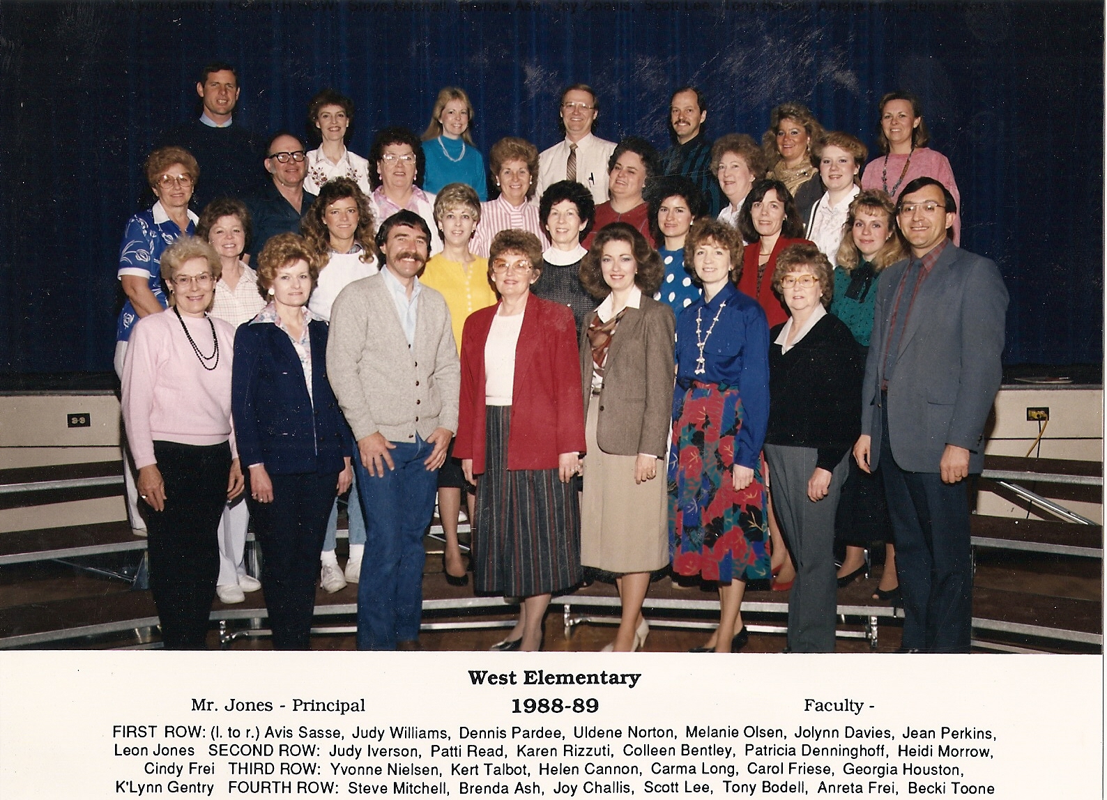 WCHS-00245 West Elementary School 1988-1989 Faculty