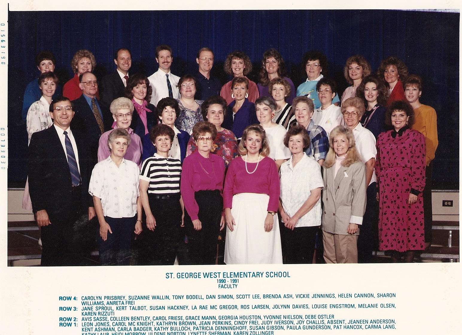 WCHS-00247 West Elementary School 1990-1991 Faculty