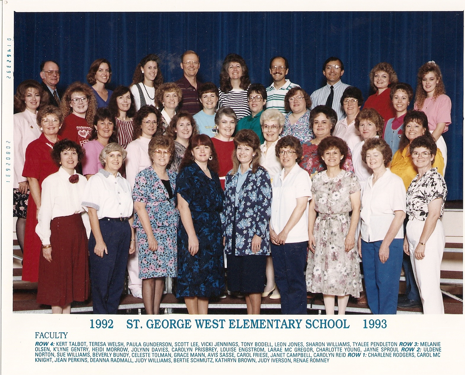 WCHS-00249 West Elementary School 1992-1993 Faculty