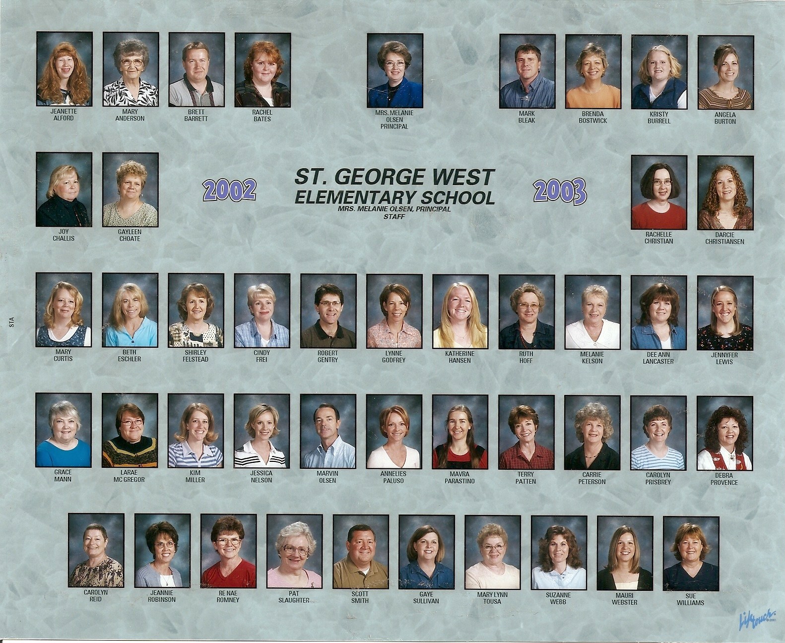 WCHS-00258 West Elementary School 2002-2003 Faculty
