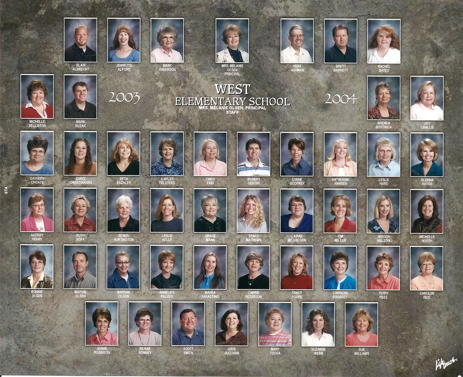 WCHS-00259 West Elementary School 2003-2004 Faculty