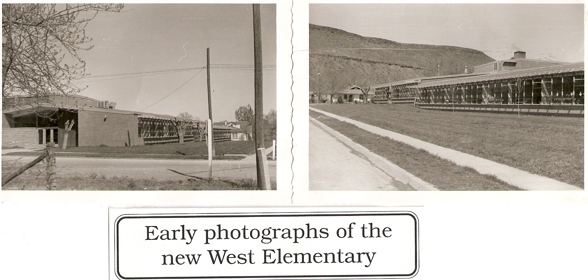 WCHS-00296 South sides of the new West Elementary School in 1956