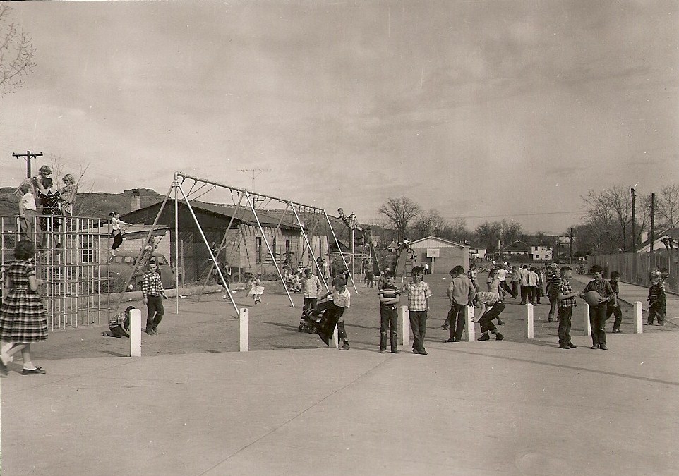 WCHS-00297 West Elementary School playground in the late 1950s and early 1960s