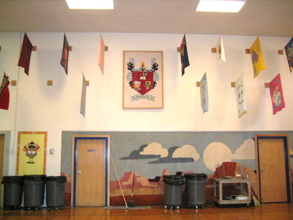 WCHS-00311 South wall in the lunchroom at West Elementary School