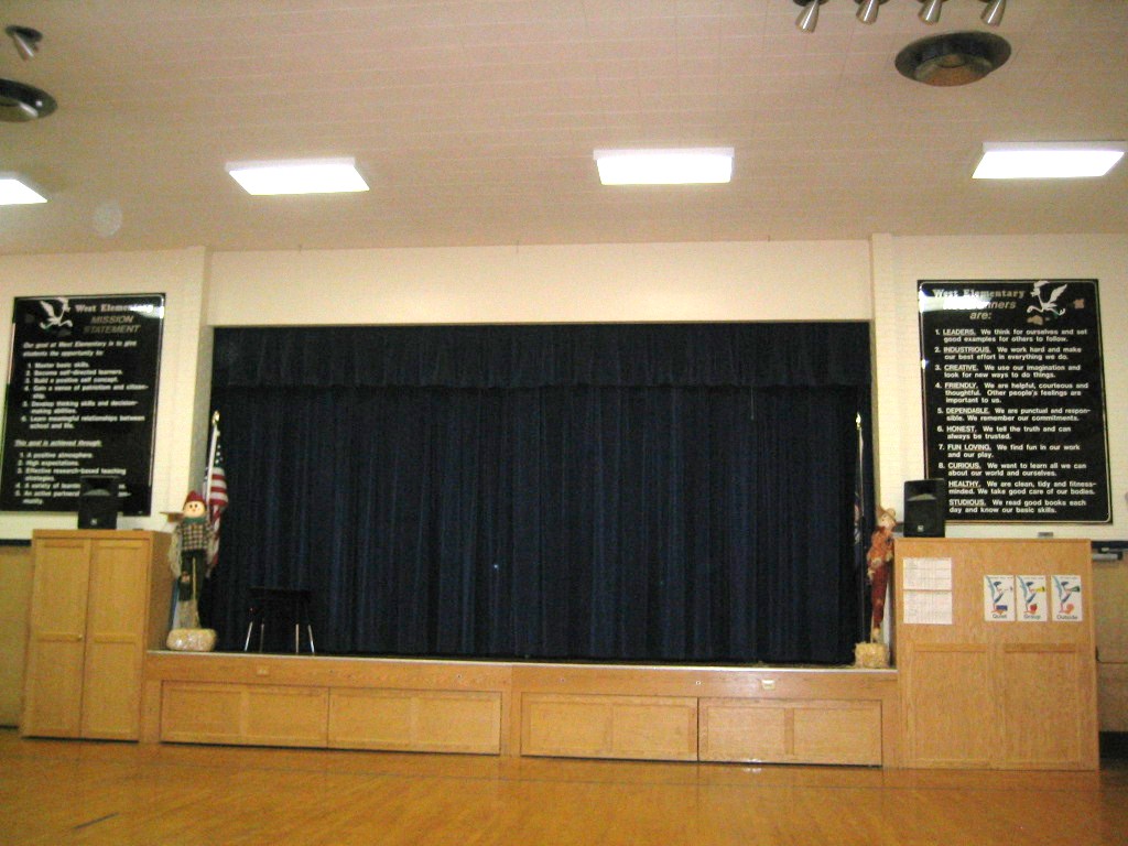WCHS-00318 Auditorium stage at West Elementary School
