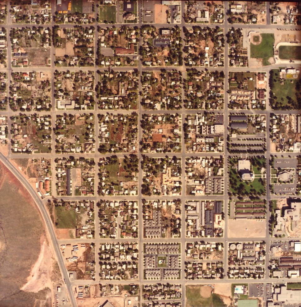 Aerial photo of part of St. George