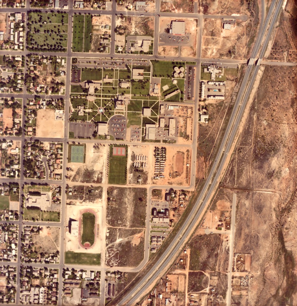 Aerial photo of part of St. George