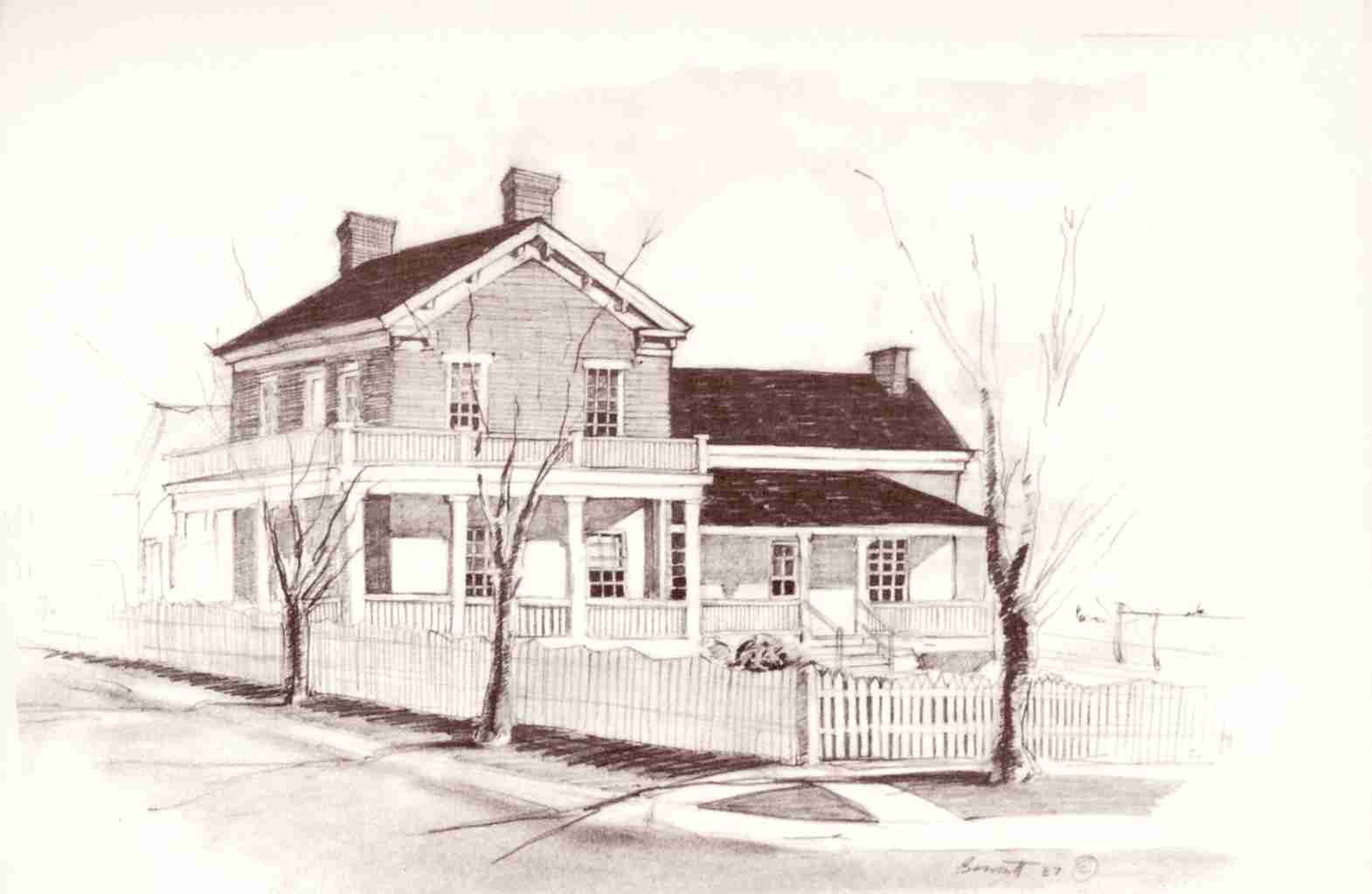 Sketch of the Brigham Young Winter Home