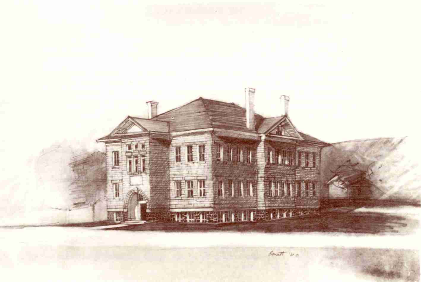 Sketch of the Dixie Academy Building