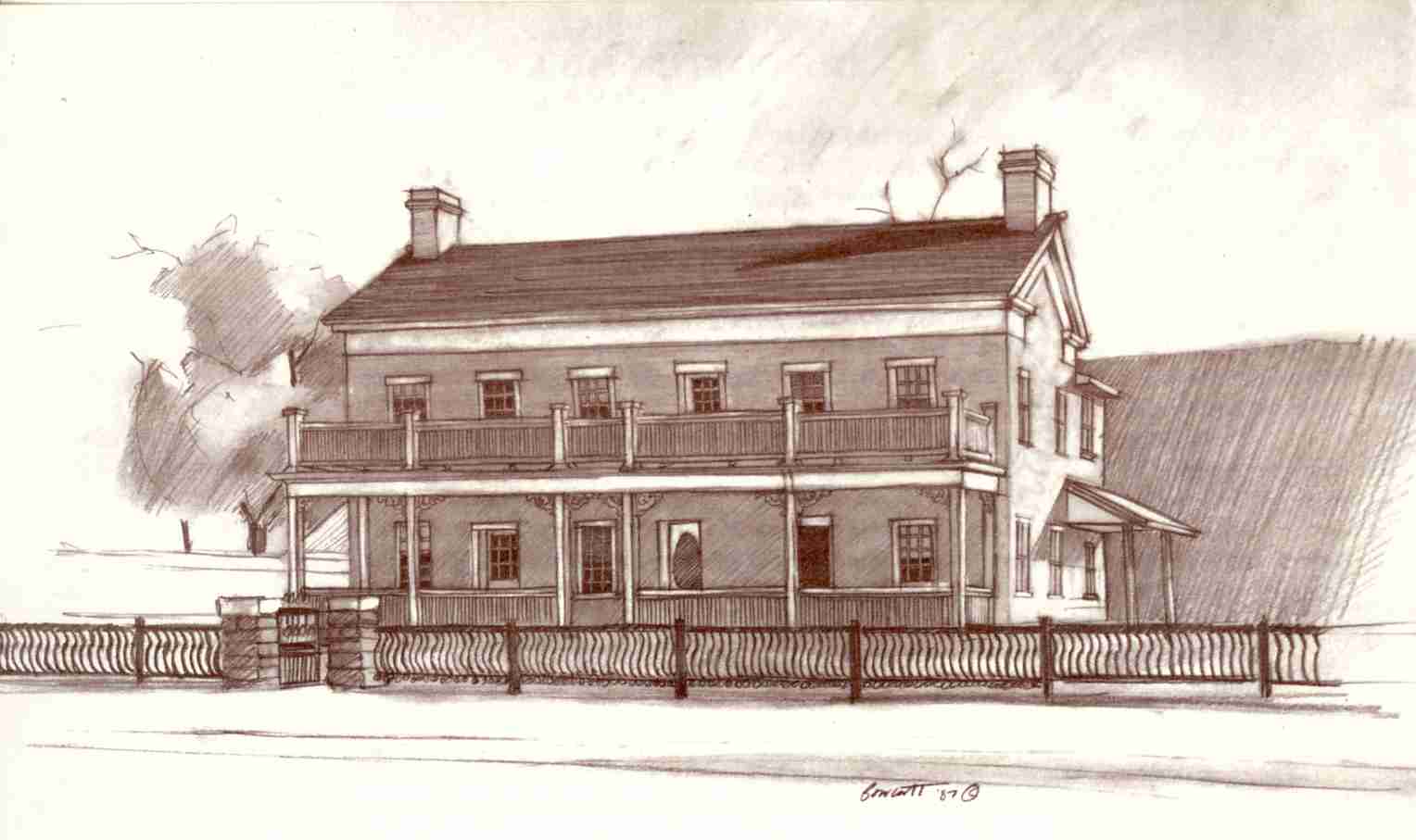 Sketch of the Orson Pratt/Bentley Home