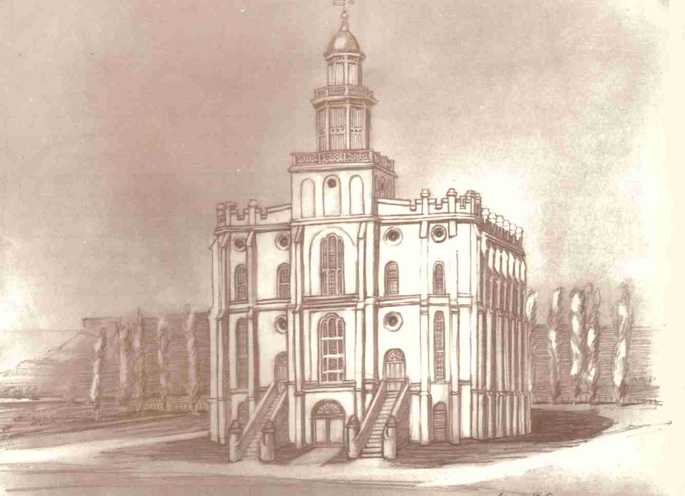 Sketch of the St. George Temple