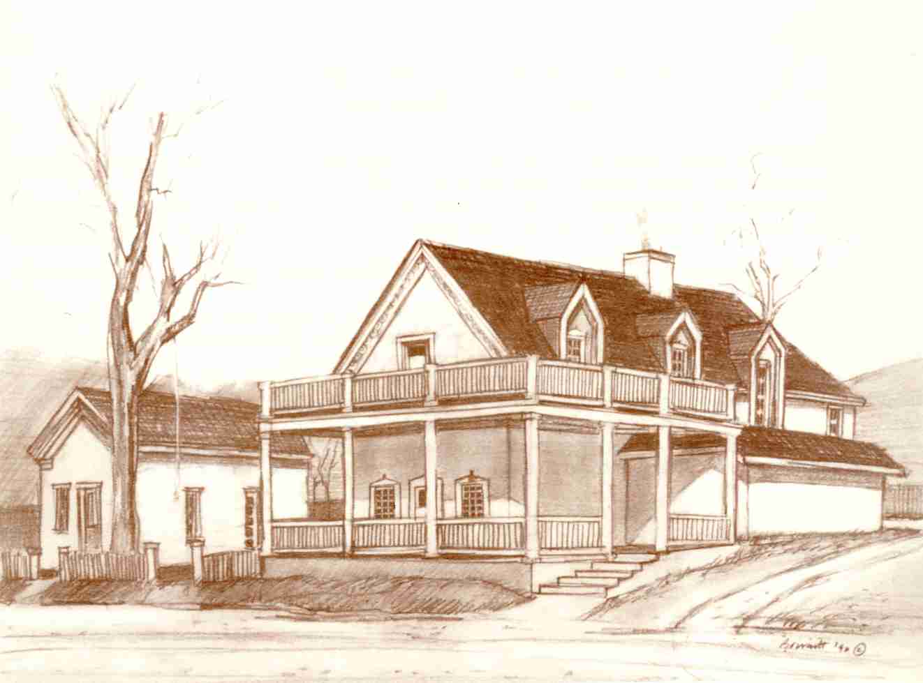 Sketch of the Hardy Home