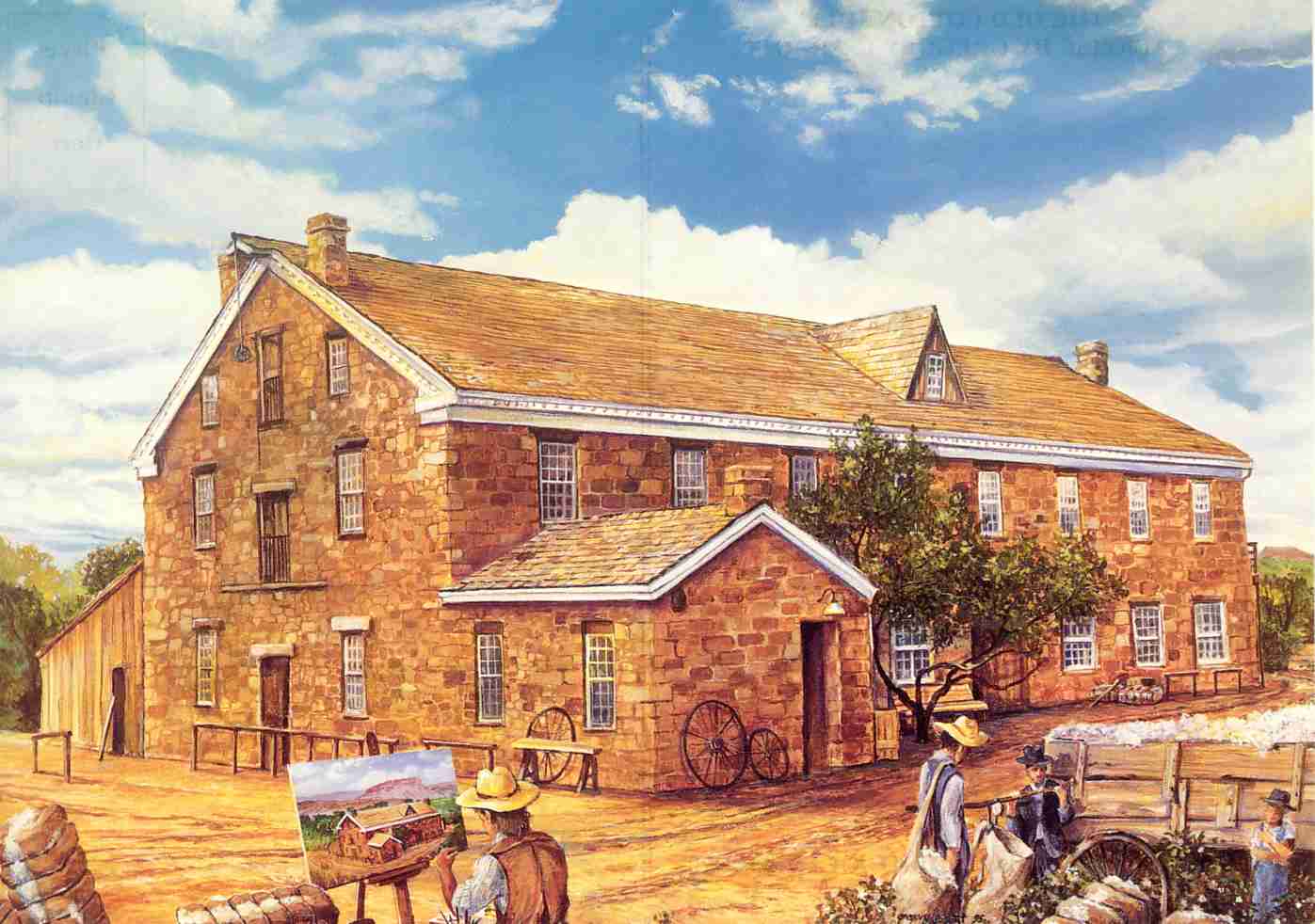 Painting of the Washington Cotton Mill
