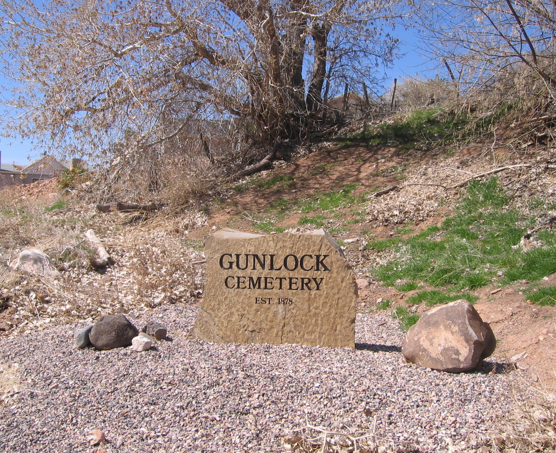 Gunlock Cemetery sign
