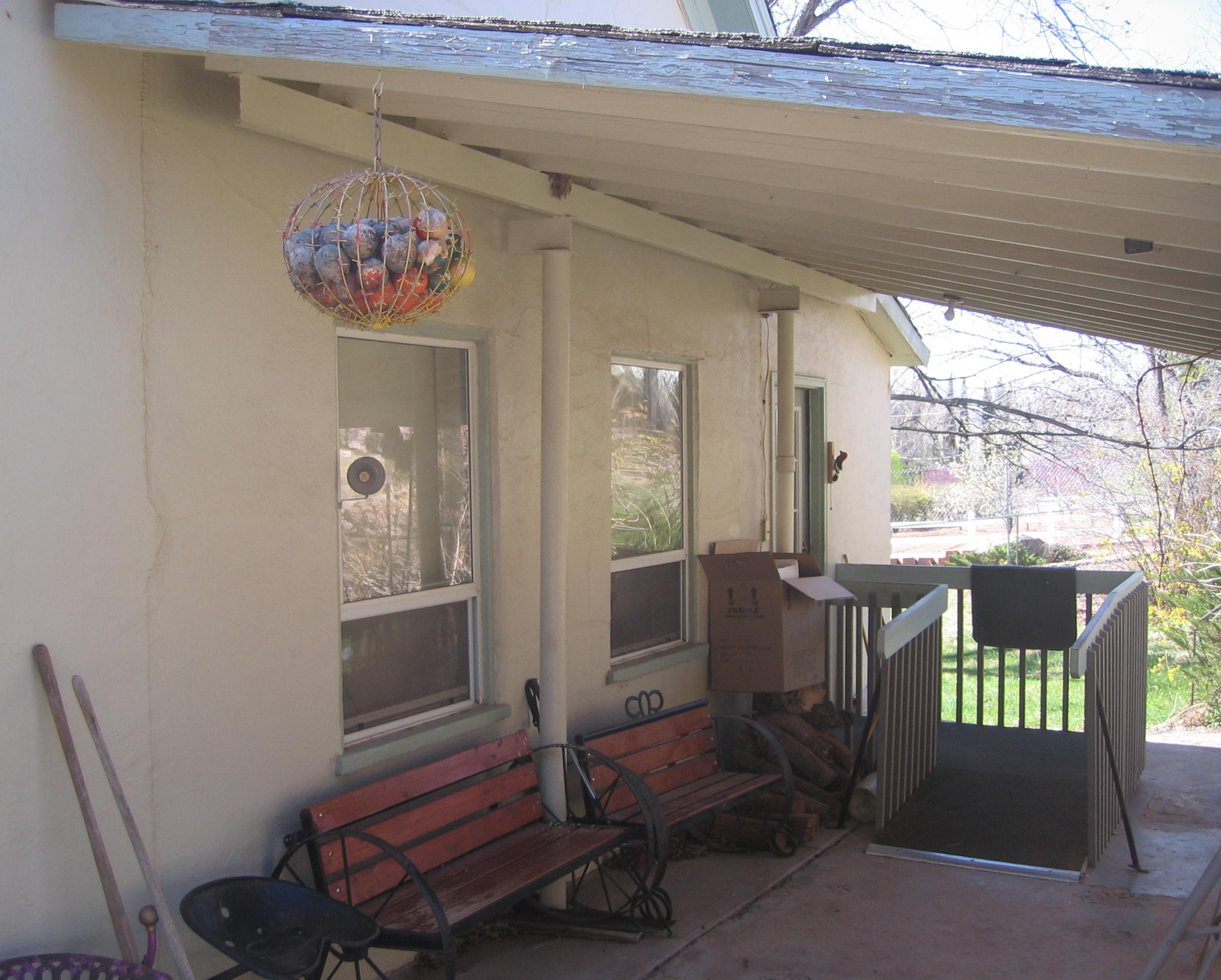 Porch of the Milt Holt home in Gunlock