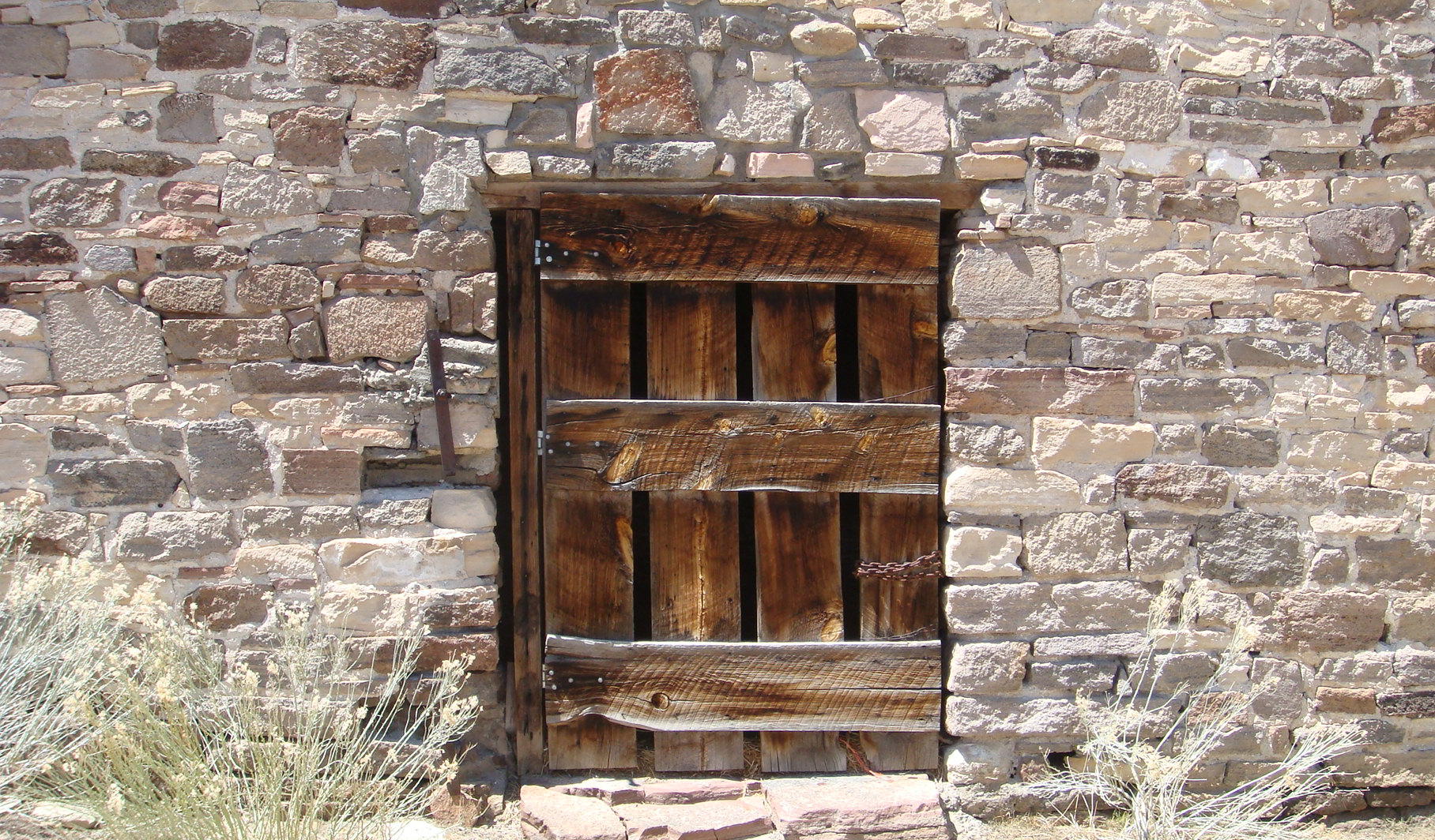 Door on the east end of the stone barn on the Terry Ranch