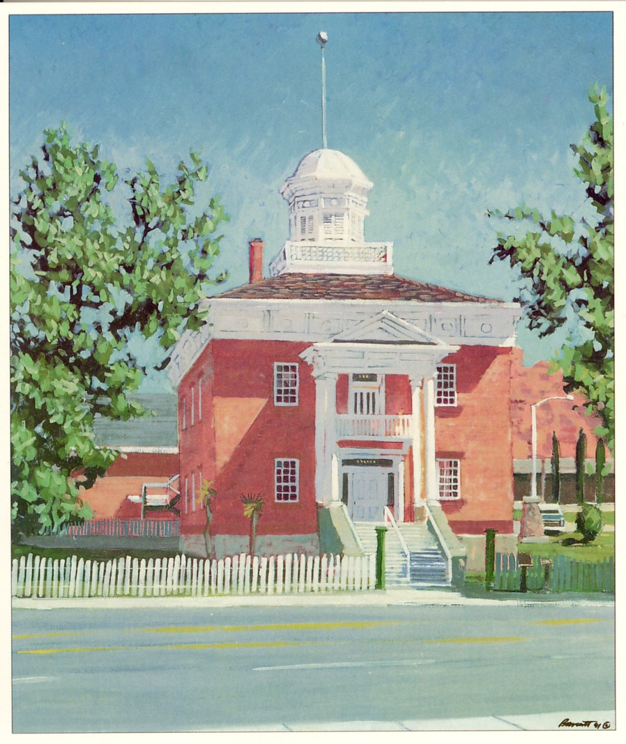 WCHS-01016 Painting of the Old Pioneer Court House