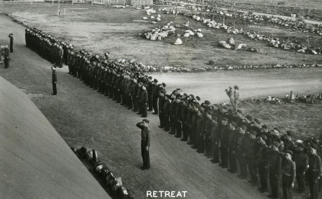 WCHS-01049 Retreat of the flag at the Veyo CCC Camp